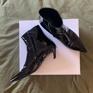 Balenciaga Broken Heel Patent Leather Booties